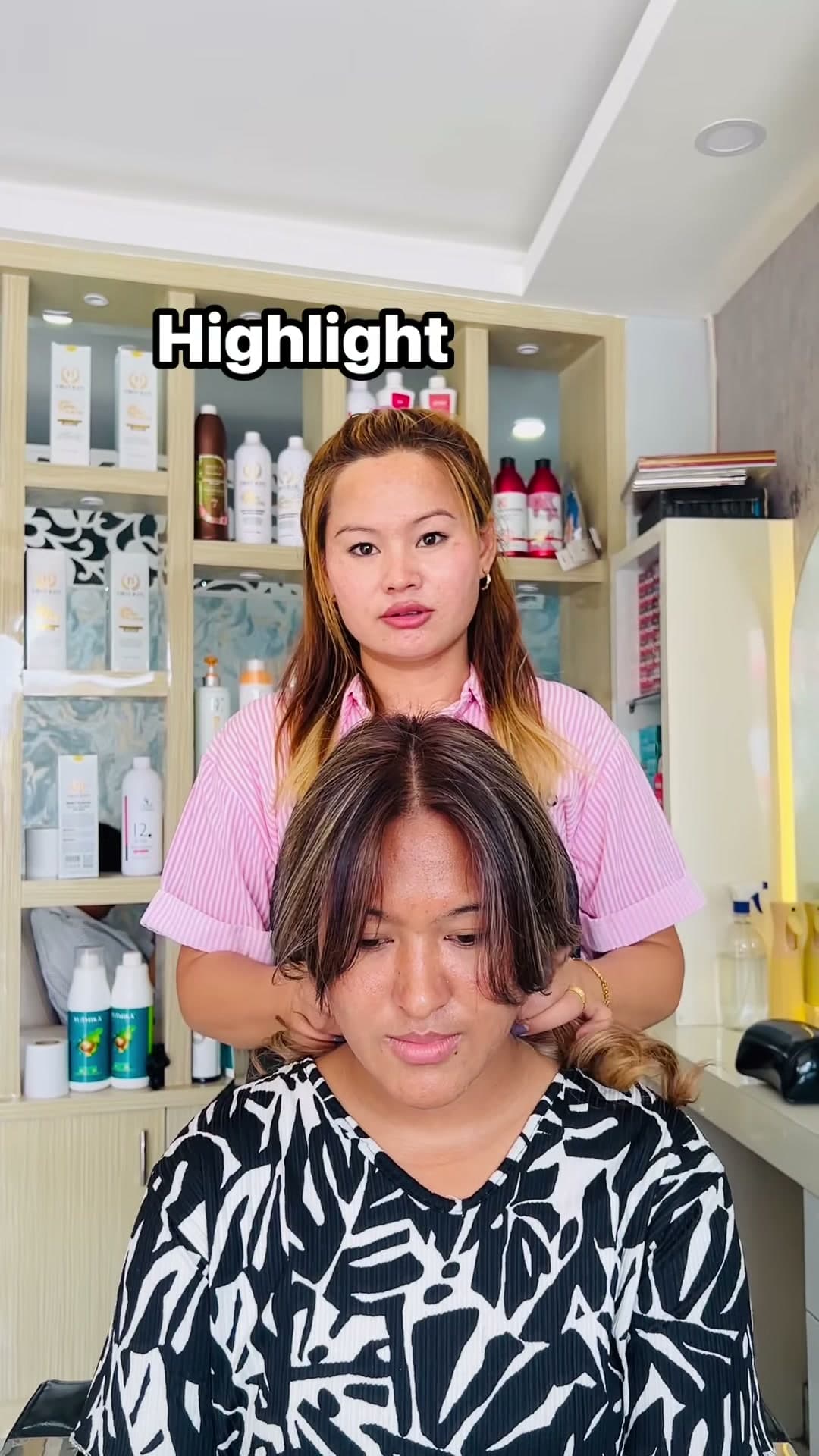 Style Spell Hair Highlight Transformation